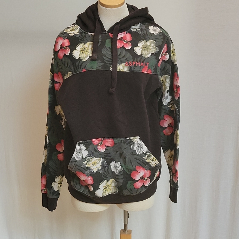 Asphalt Hawaiian print hoodie size M